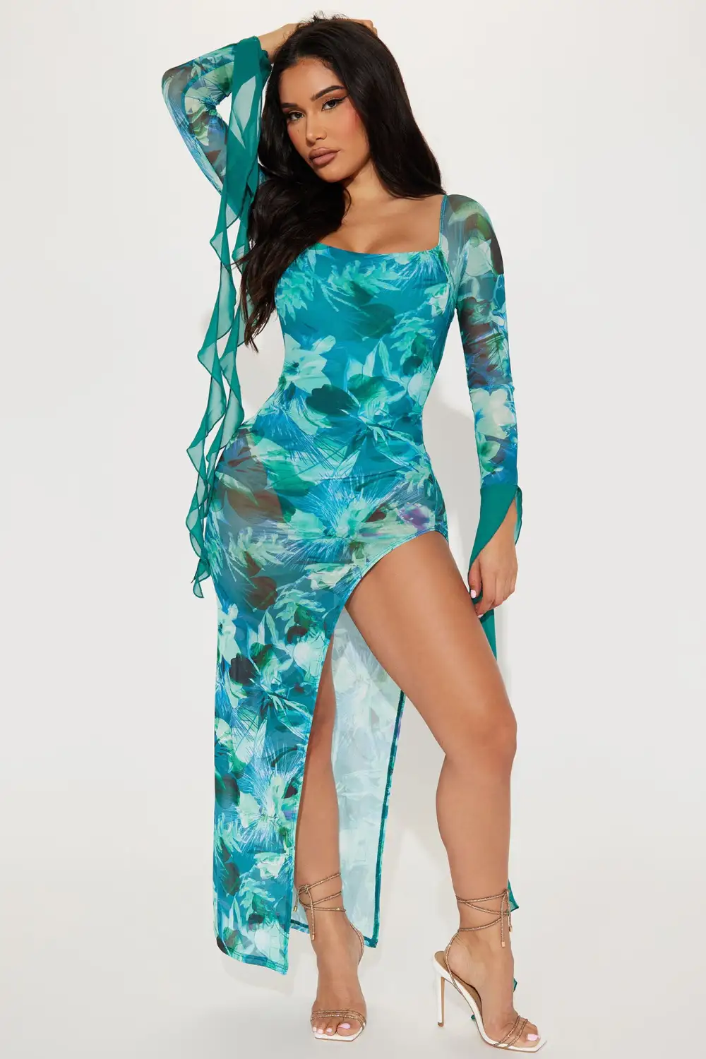 Tattiana Maxi Dress - Blue/combo
