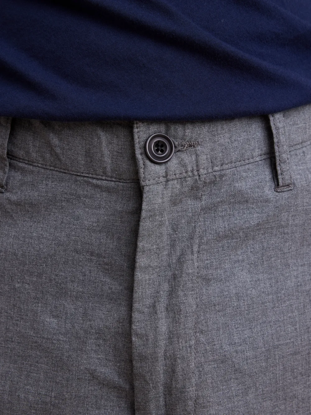 Casual Style Heather Grey Cotton Pants