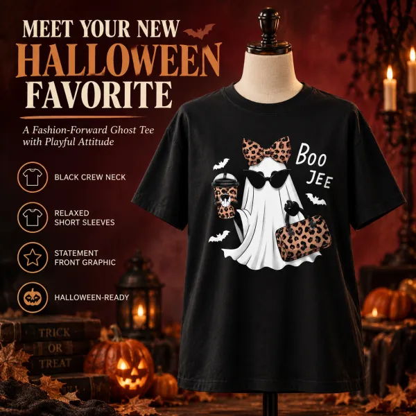 Leopard Print Ghost Women's T-Shirt