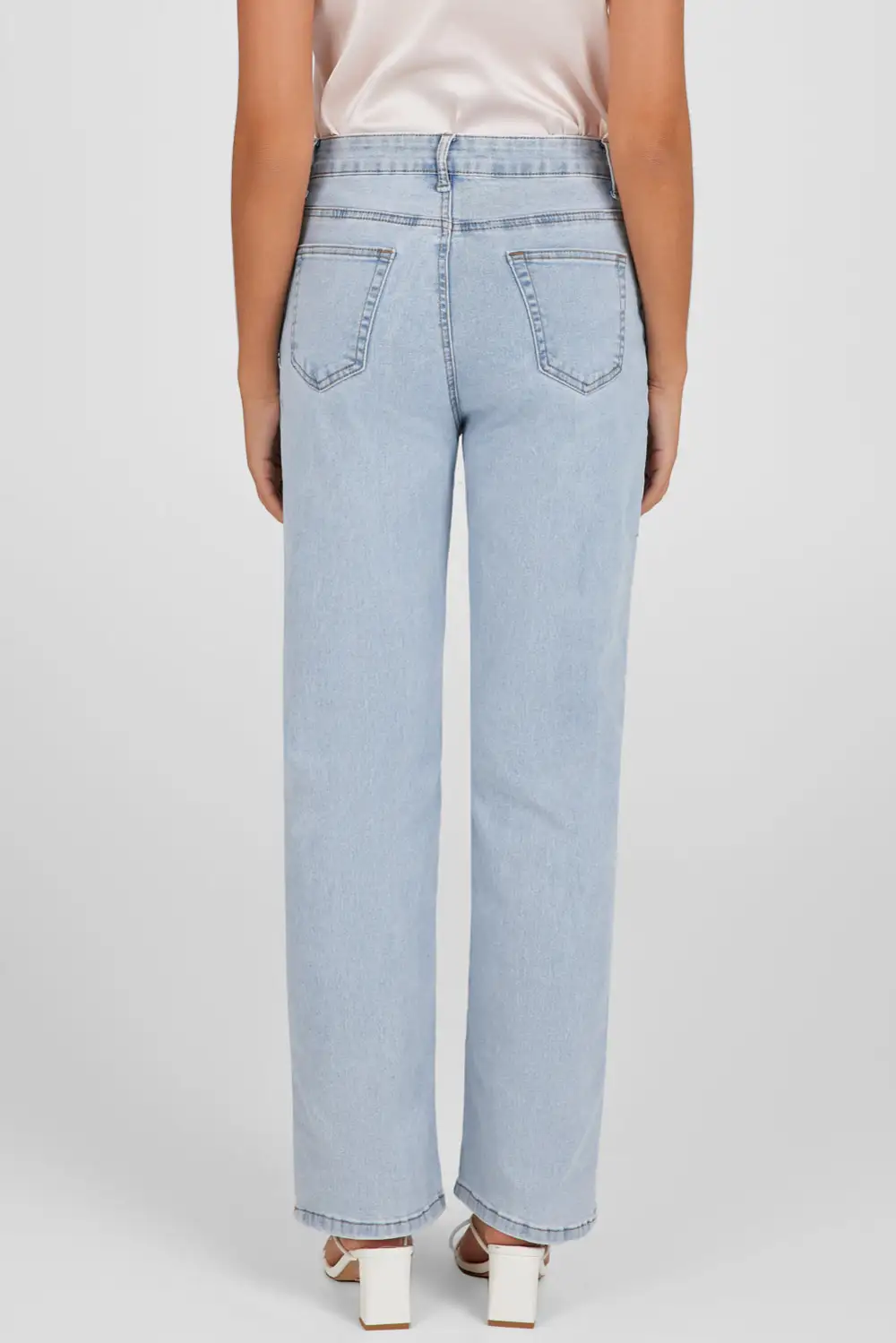 High Rise Slit Anklet Flare Jeans
