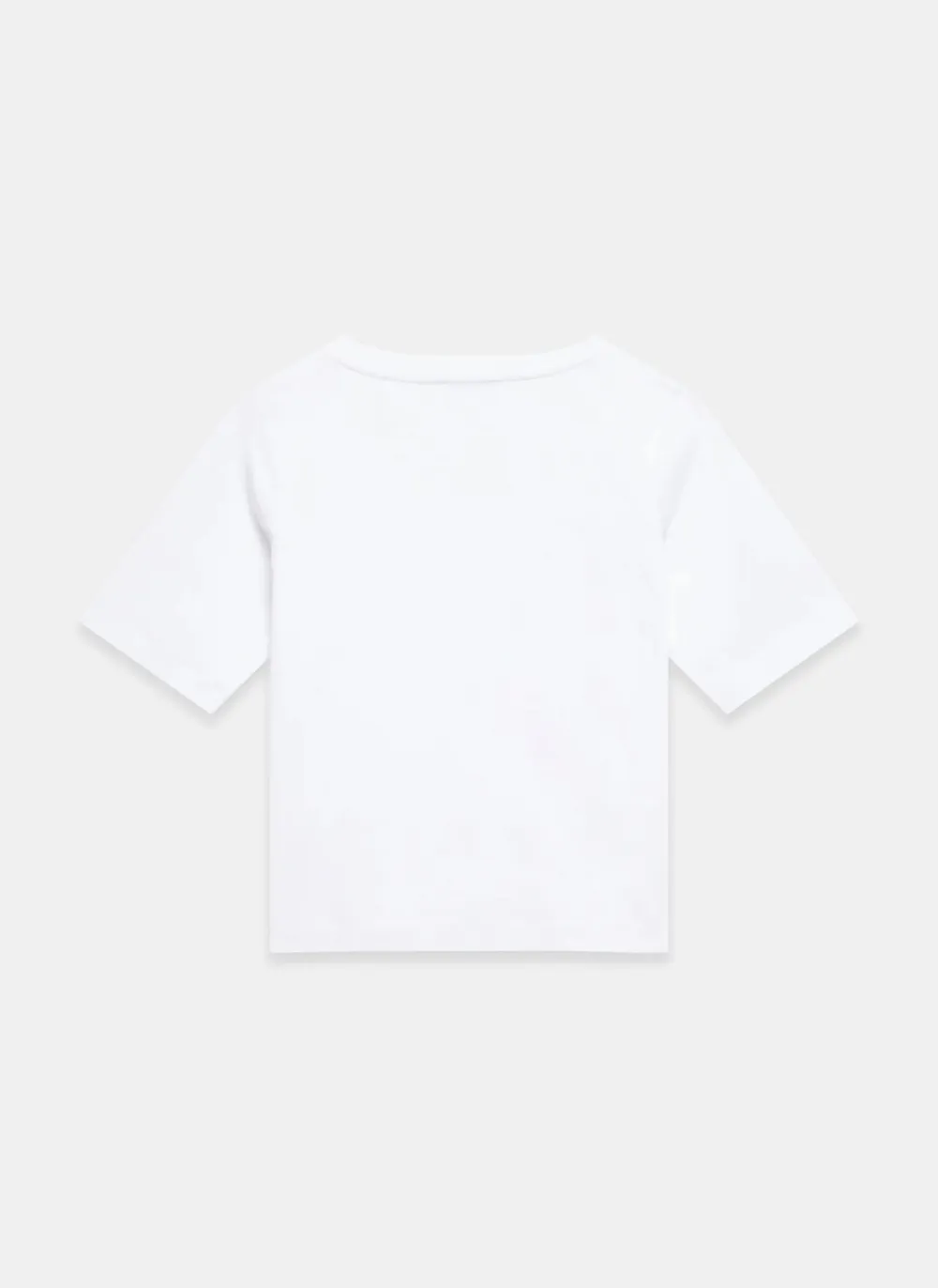 Casual Style White Scoop Neck T Shirt