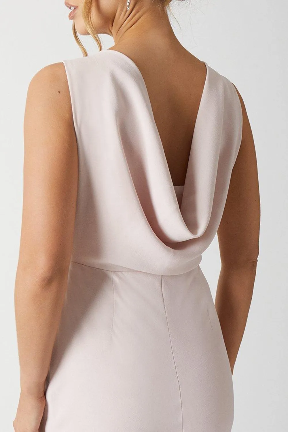 Ladies Sleeveless Solid Color Long Dress