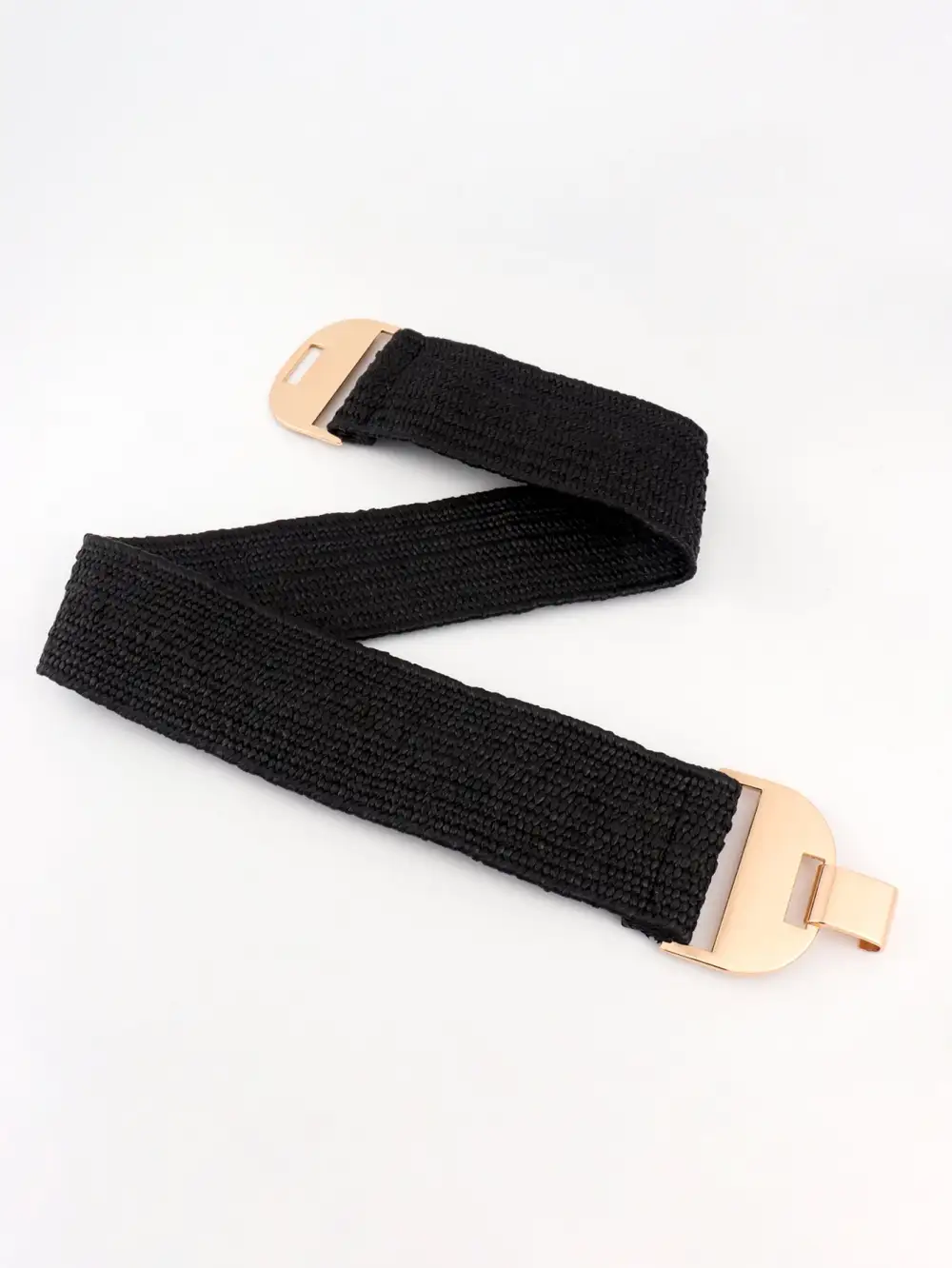 Textured Buckle Stretch Belt