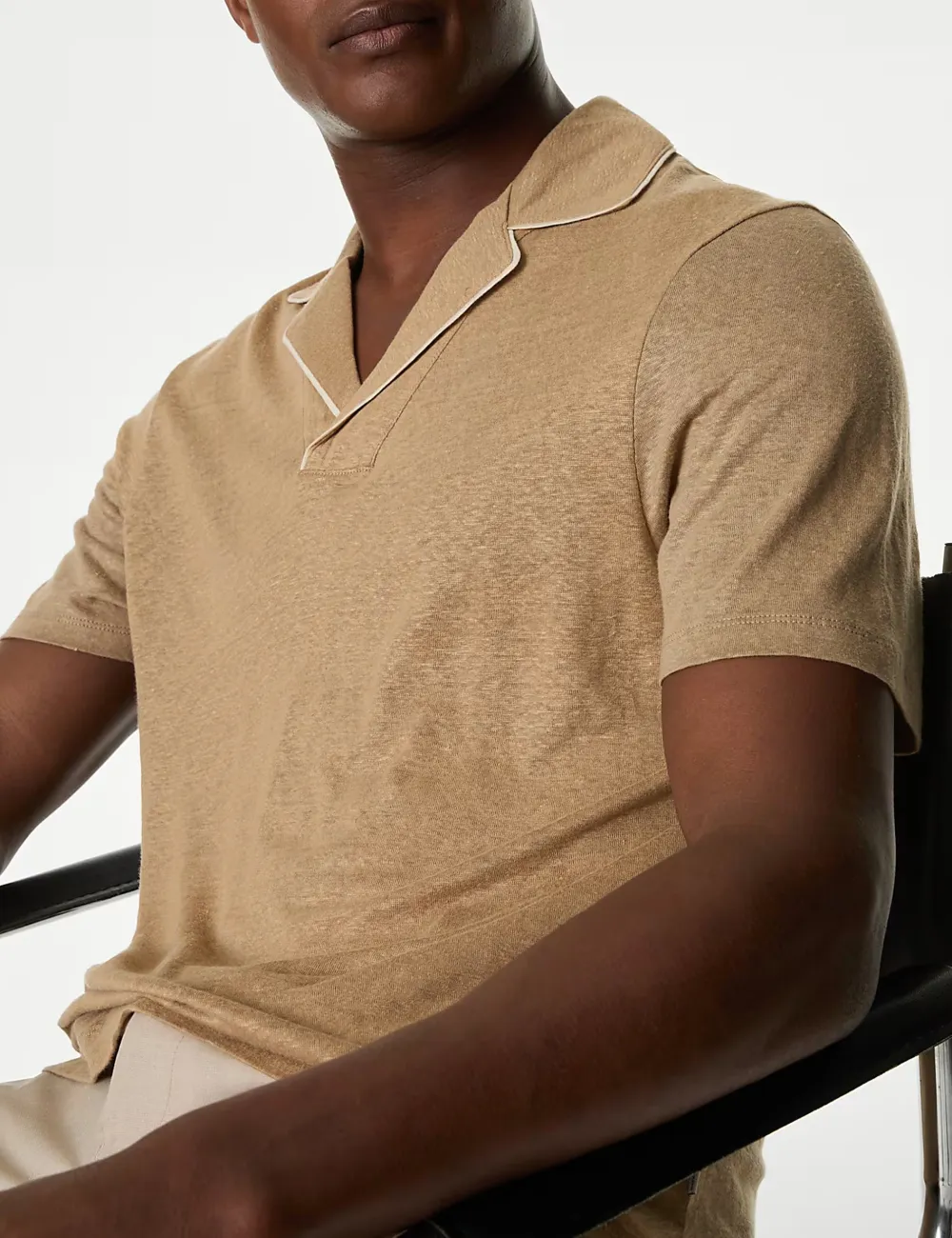 Linen Rich Polo Shirt