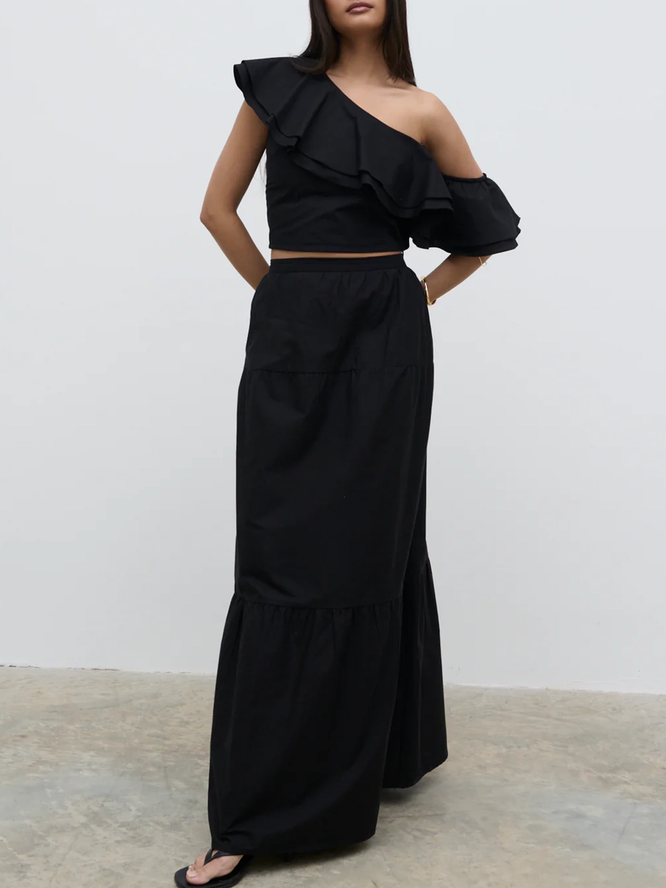 Ruffle Cropped Top