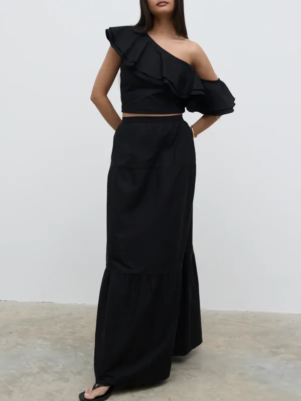 Ruffle Cropped Top