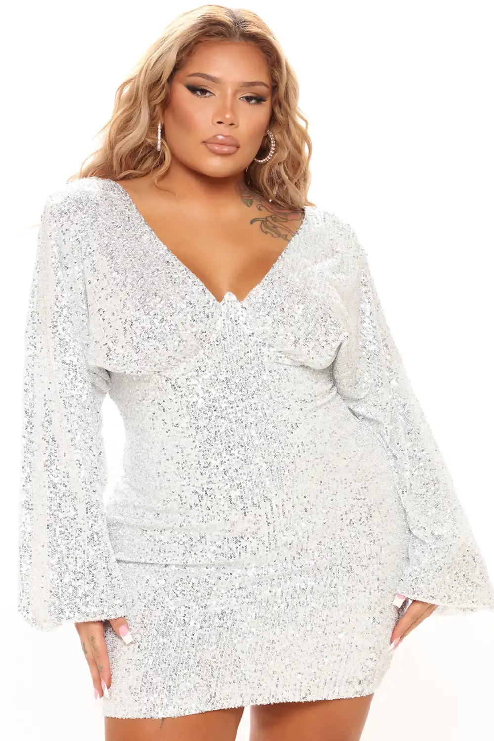 Kiss Me Under The Moon Mini Dress - White