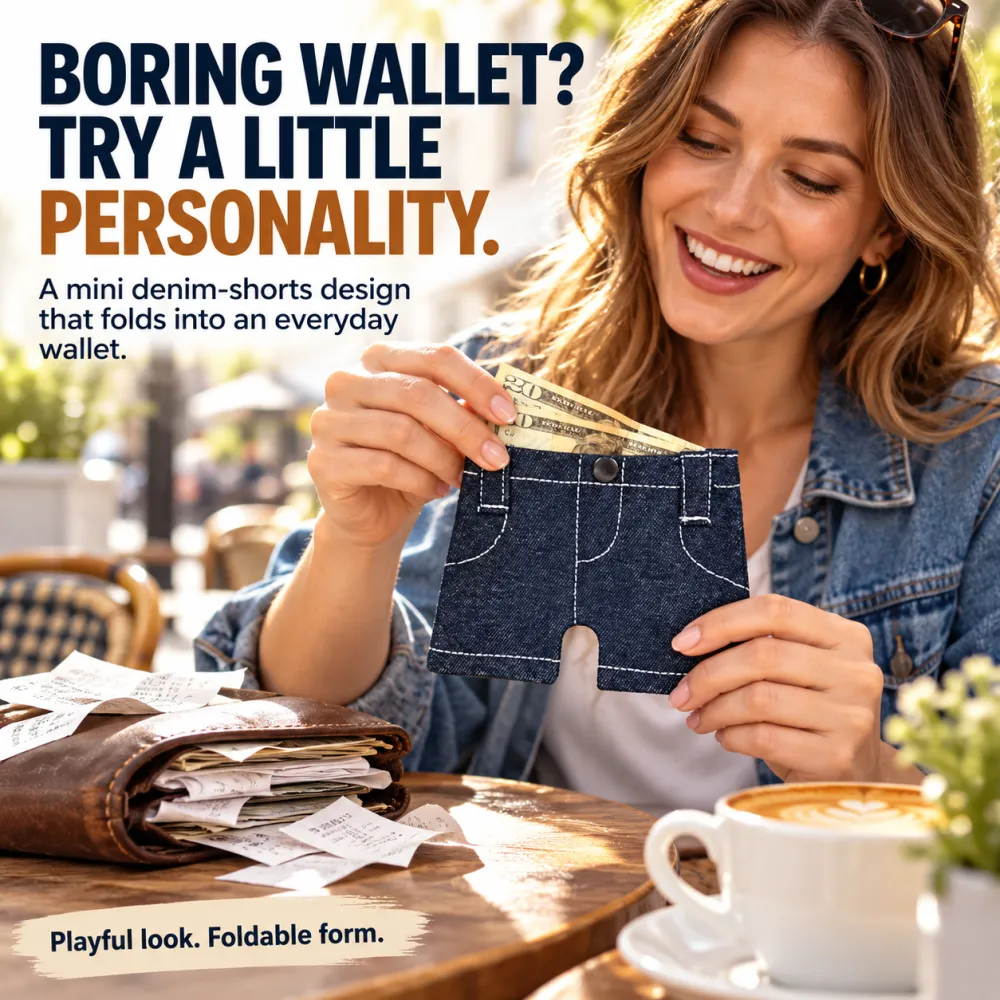 Denim Shorts Wallet