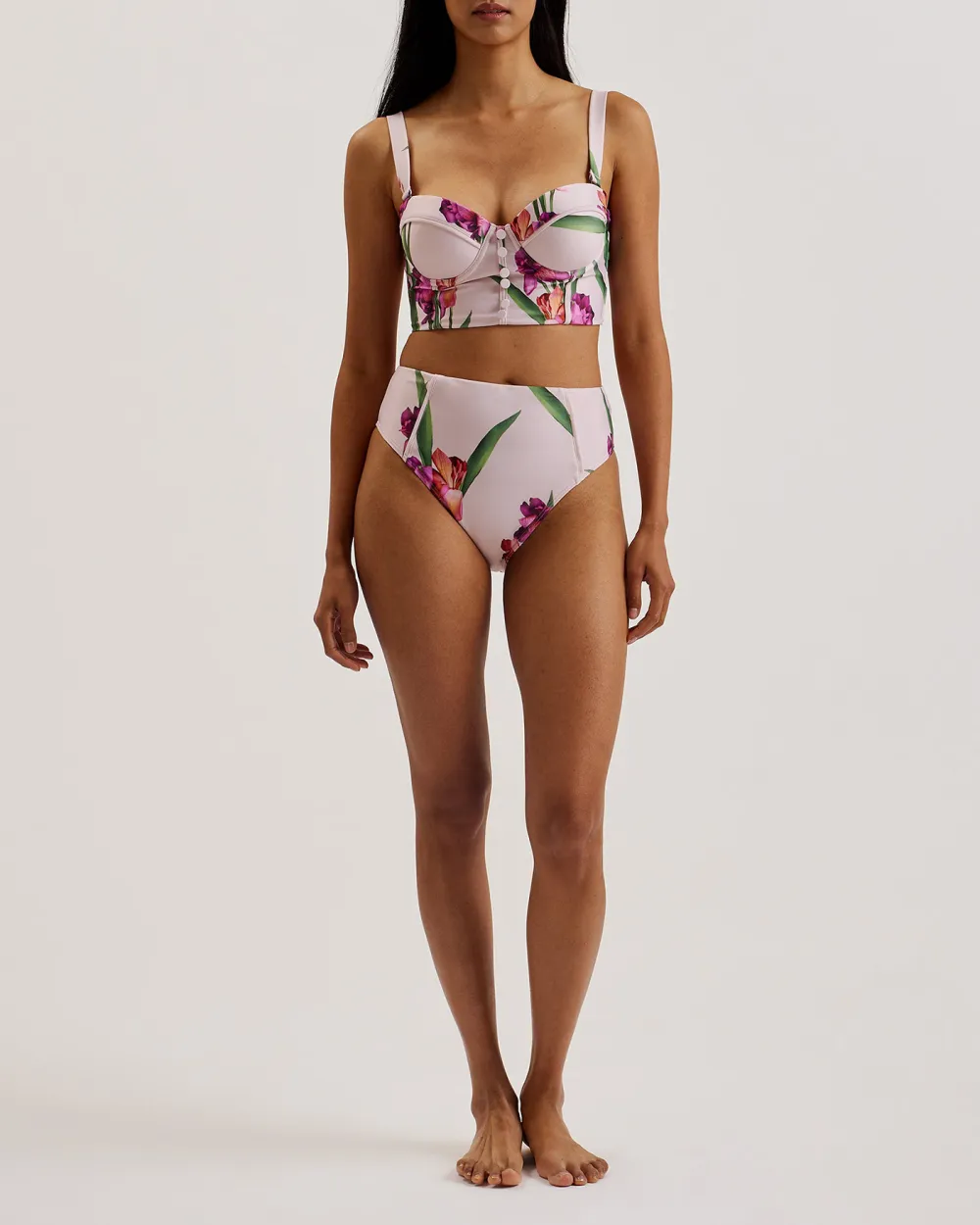 Avelea High Waisted Bikini Bottom Lt-Pink