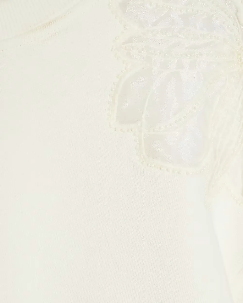 Women's Cotton Cream Floral Pattern Sweatshirts