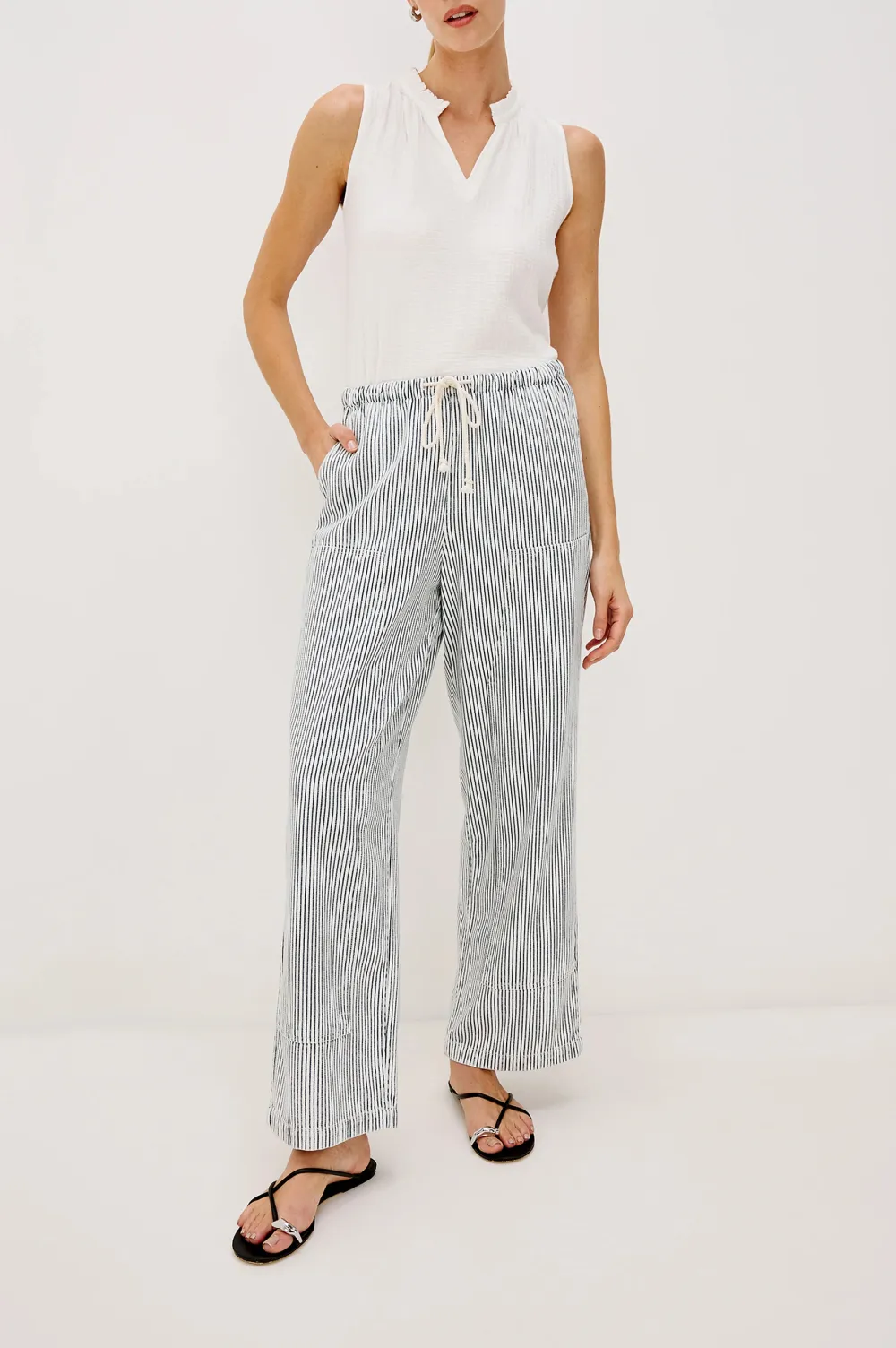 Striped Printed Loose Casual Pants