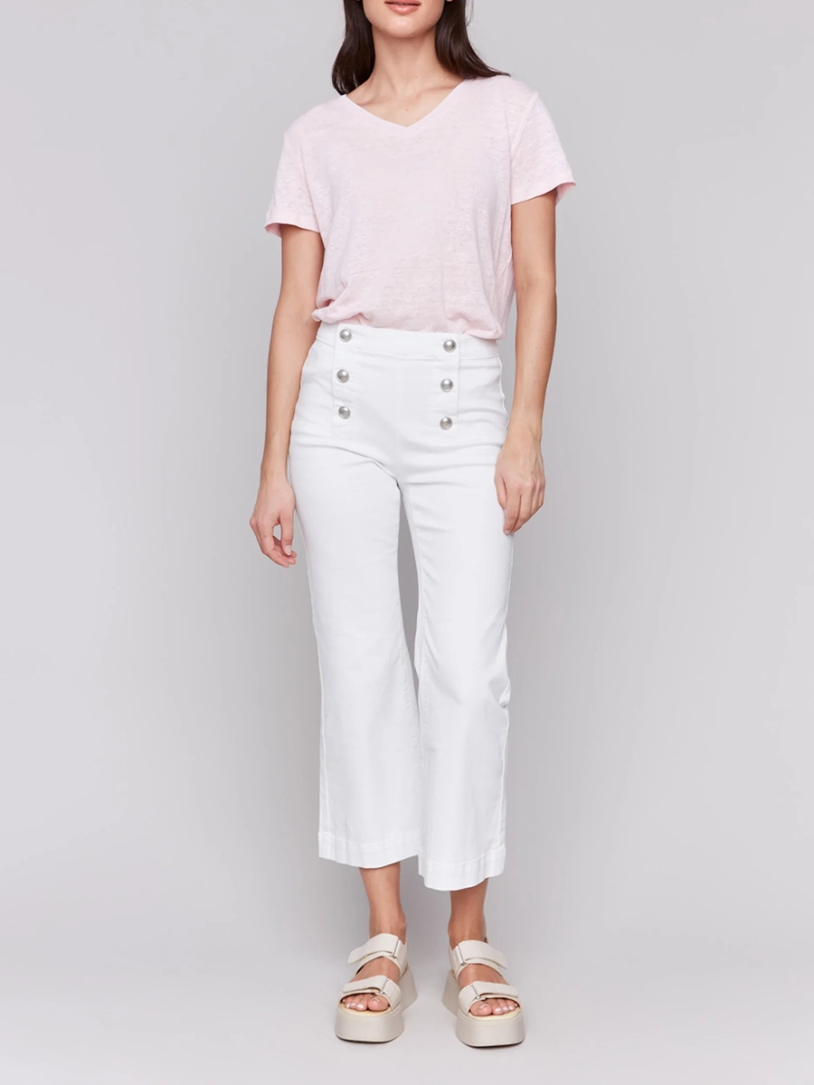 Versatile Creative Front Buttoned Flared Jeans