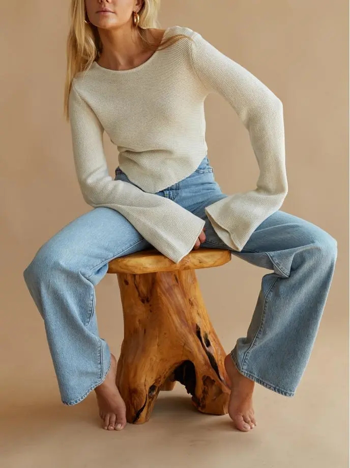 Open Back Sweater Top