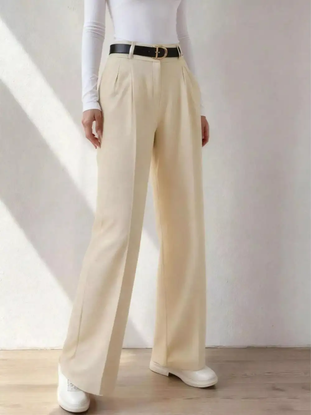 High Waist Wide Leg Dress Pants