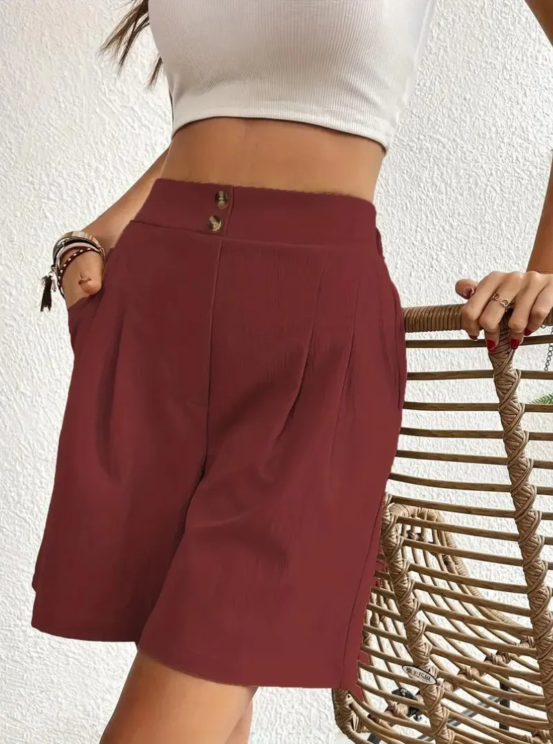 High Waisted Pleated Shorts