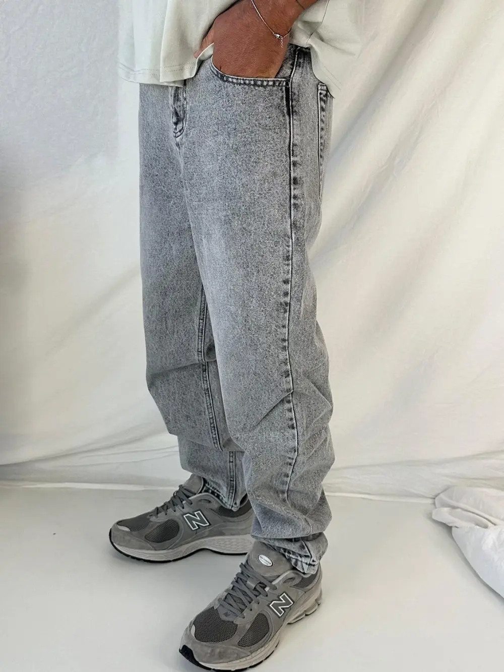 Simple And Soft Daily Calssic Grey Denim