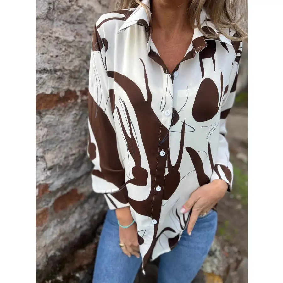Retro Abstract Button Up Button Up Shirt