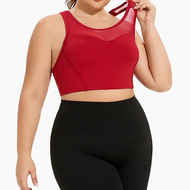 Mesh Sports Bra Yoga Wireless Bra