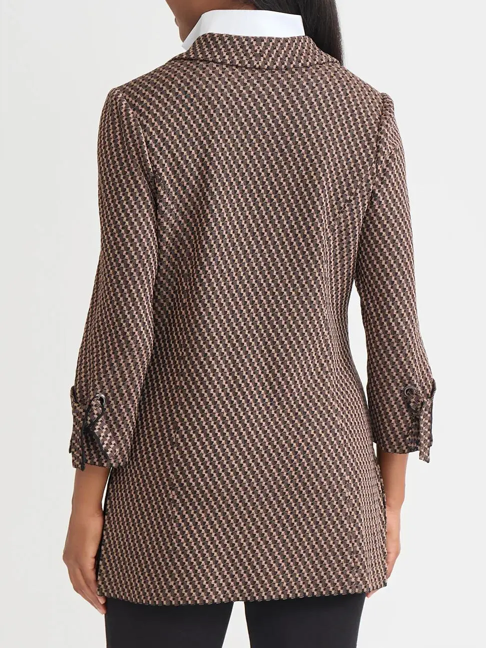 Striped Flip Collar Jacket