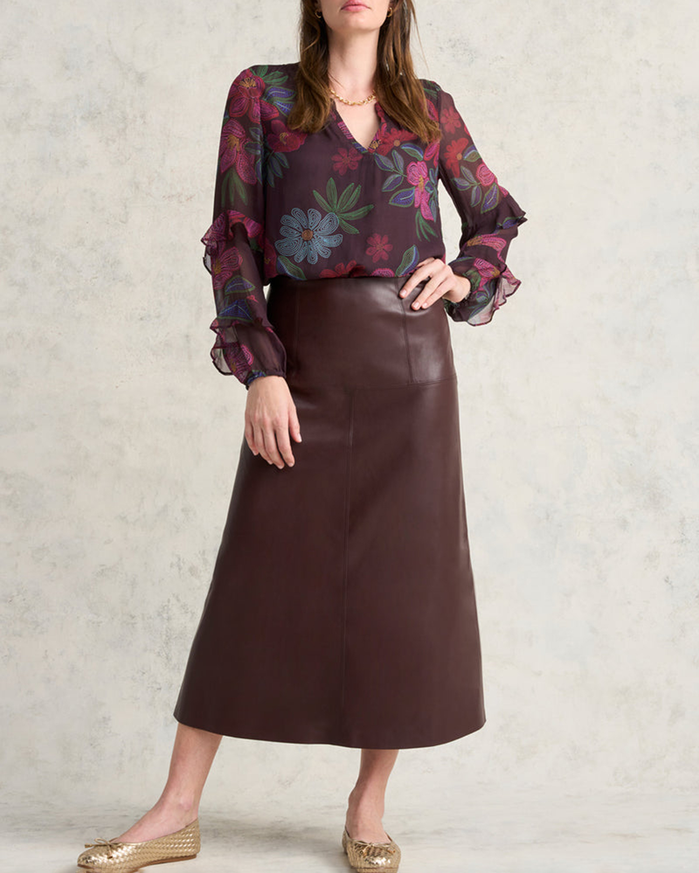 Faux Leather Skirt