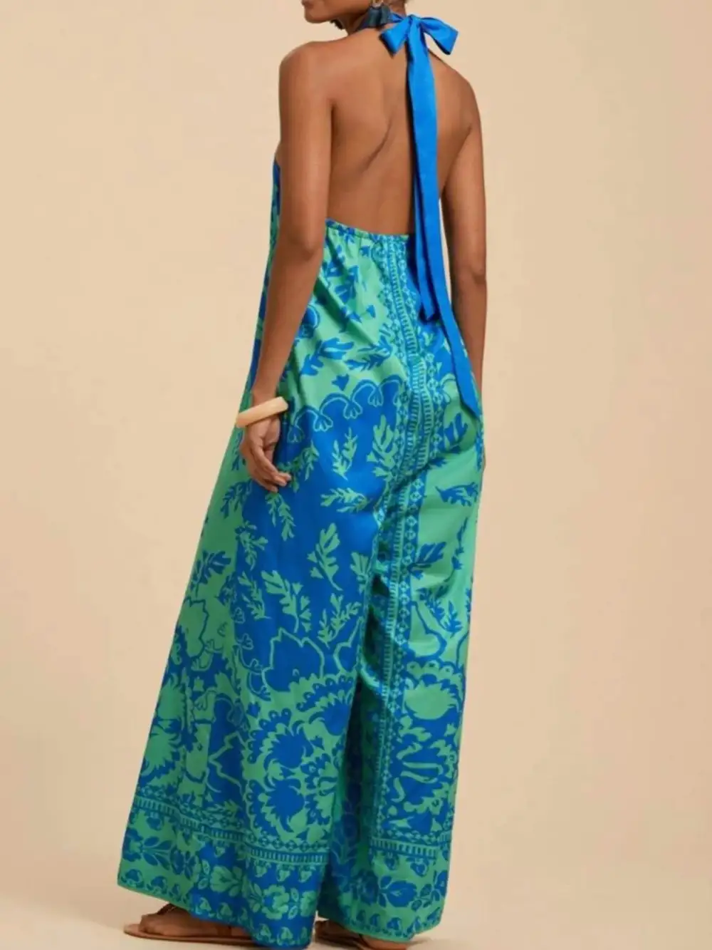Polished Wide Leg Halter Jumpsuit