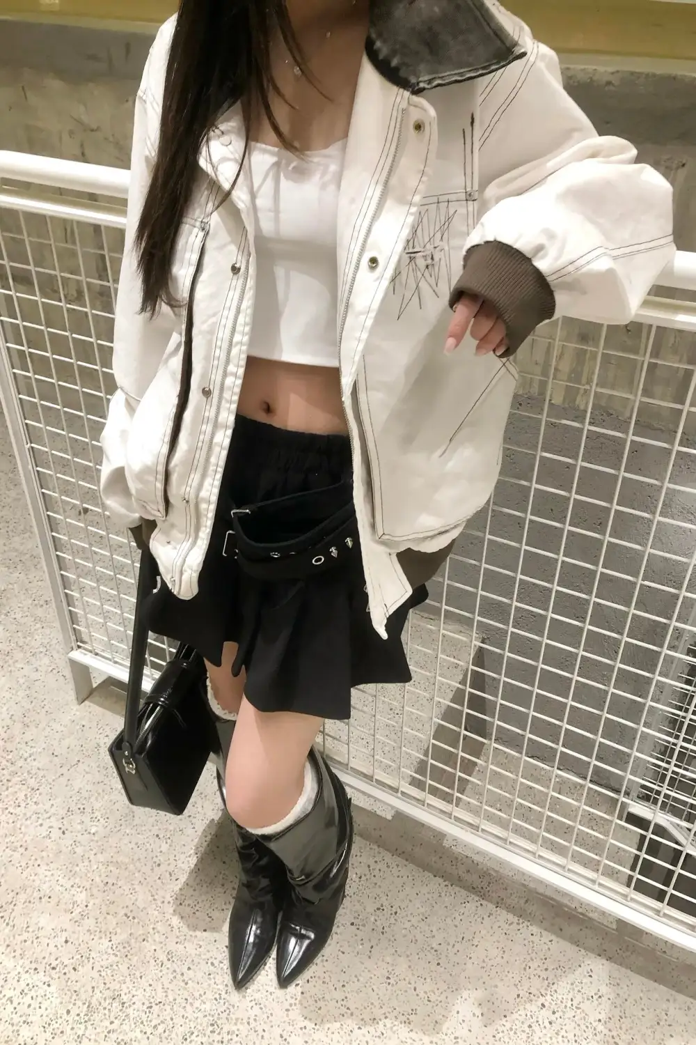 Contrast Stitch Utility Jacket