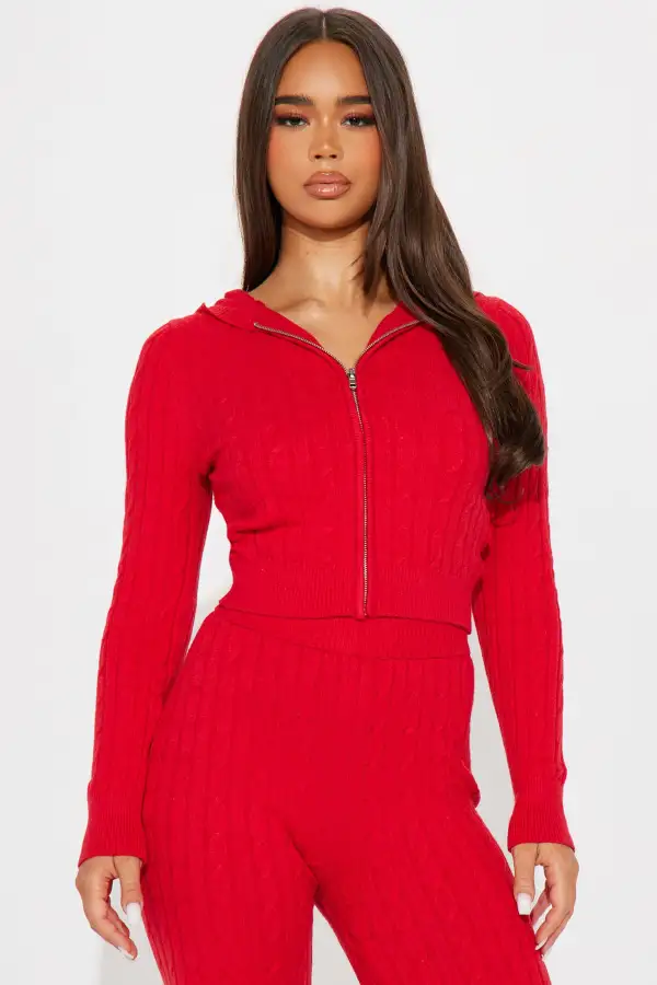 Rylee Sweater Legging Set - Red