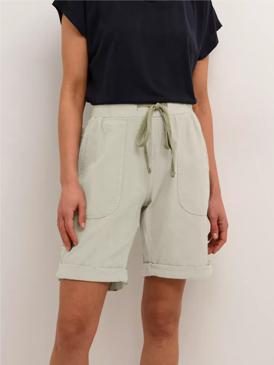 Naya Elastic Waist Cotton Shorts