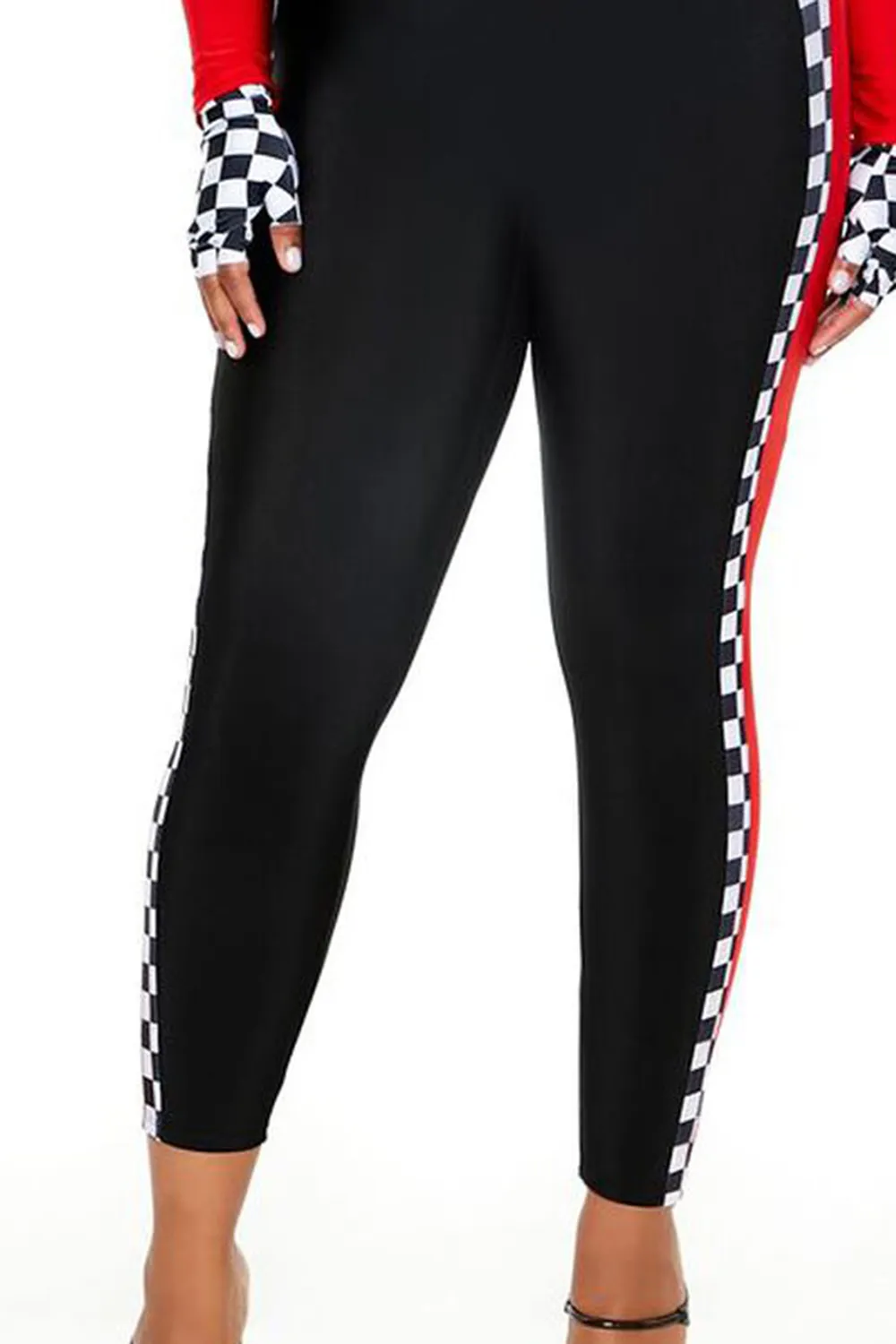 Plus Size Race Car Driver Costume Set