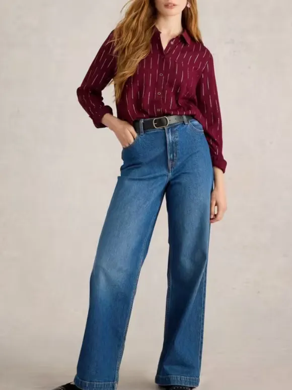 Long Sleeve Metallic Shirt