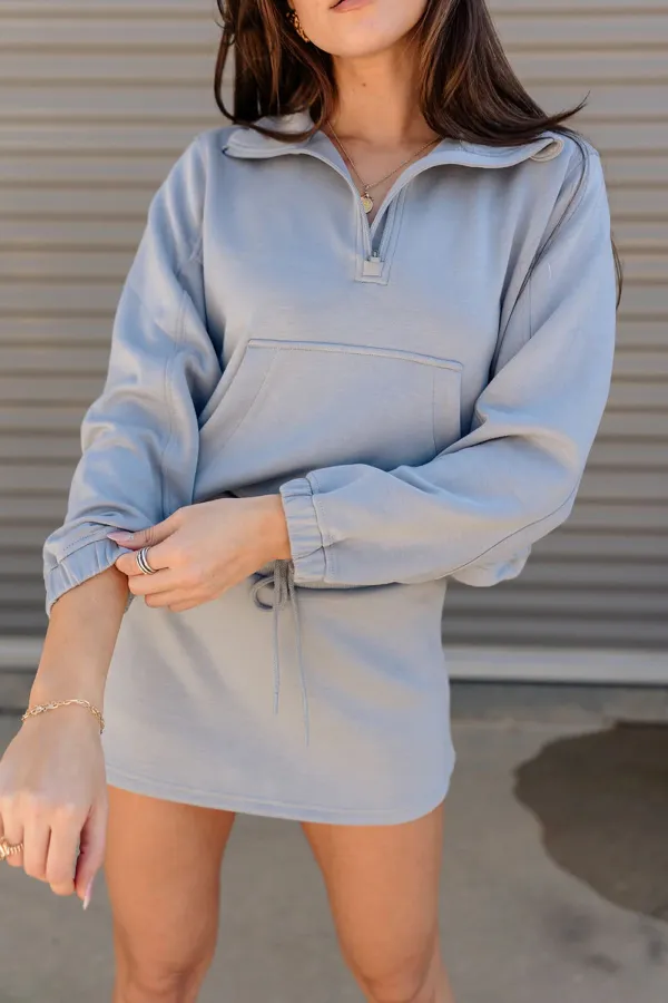 Pocketed Lapel Cropped Sweatshirt