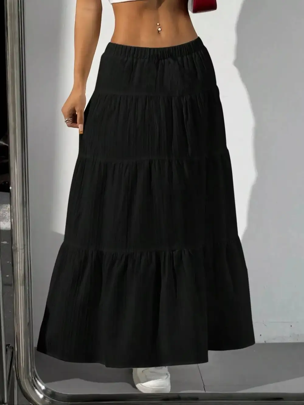 Tiered Flowy Maxi Skirt