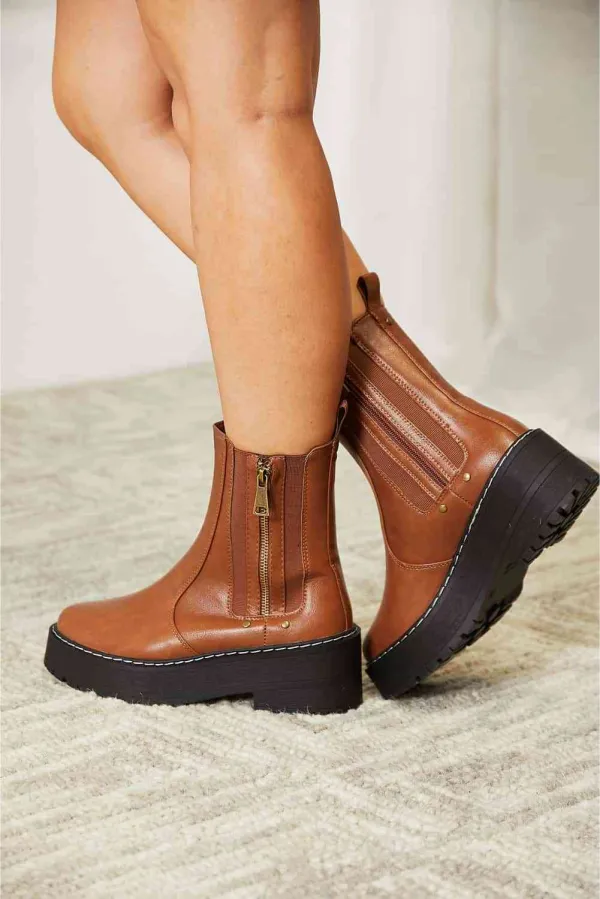 Straw Platform Boots