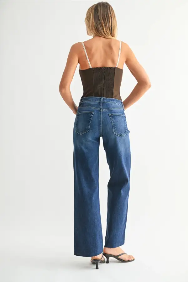 Slim Palazzo Denim Jeans