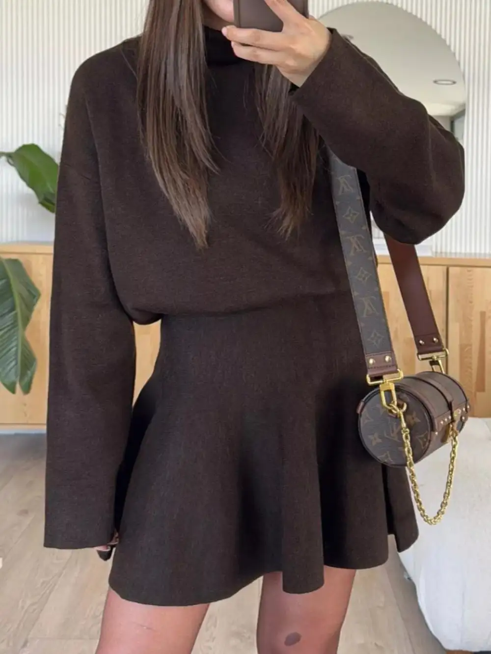 Turtleneck Dropped Coordinated Set