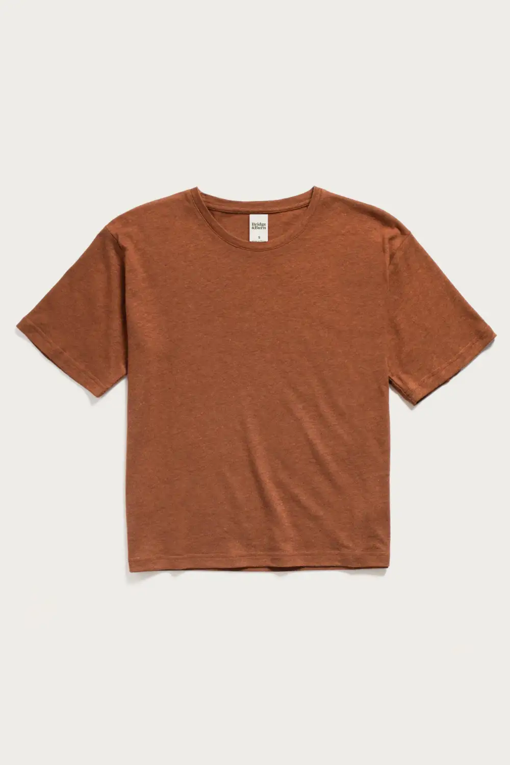 Organic Hemp Boxy Tee / Burnt Umber