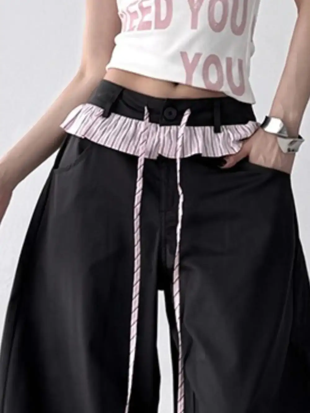 Soft Wide Leg Drawstring Pants