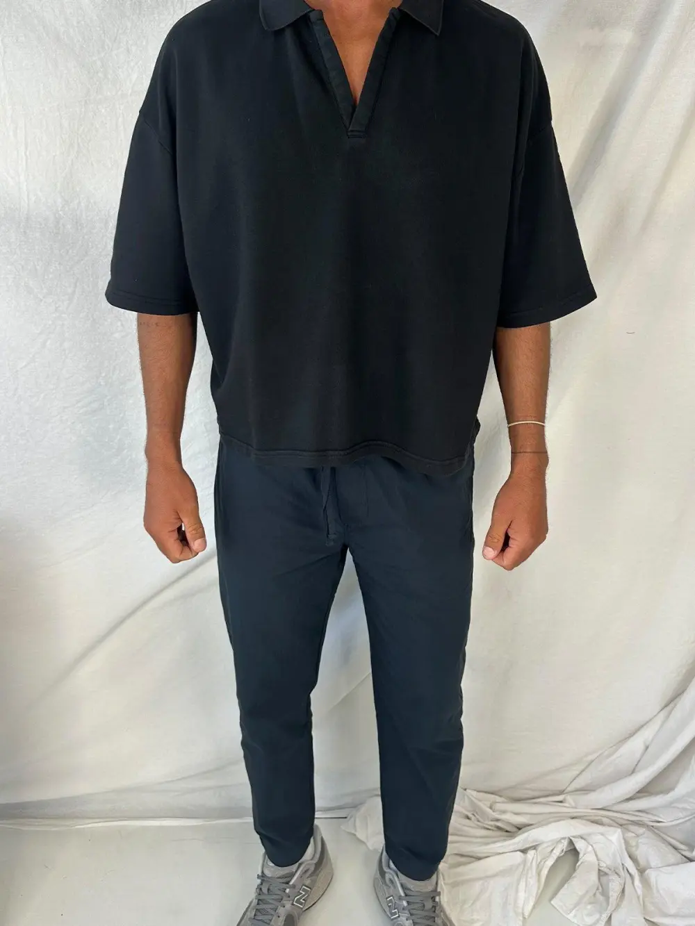 Casual Soft And Comfortable Black Polo Shirt