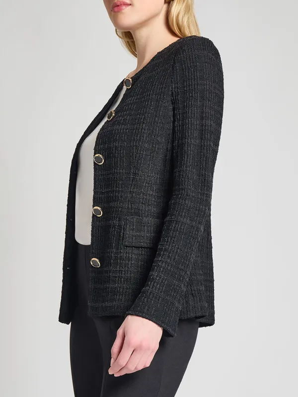 Gemstone Collar Button Down Jacket