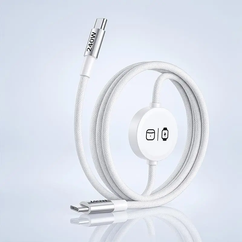 240W Fast Charging Cable Apple Watch iWatch Wireless Magnetic Round Data Cable