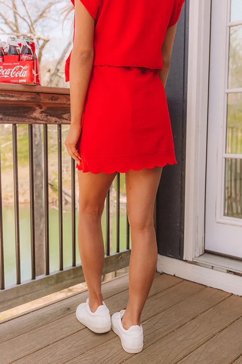 Casual Elastic Waist Commuter Style Skirt