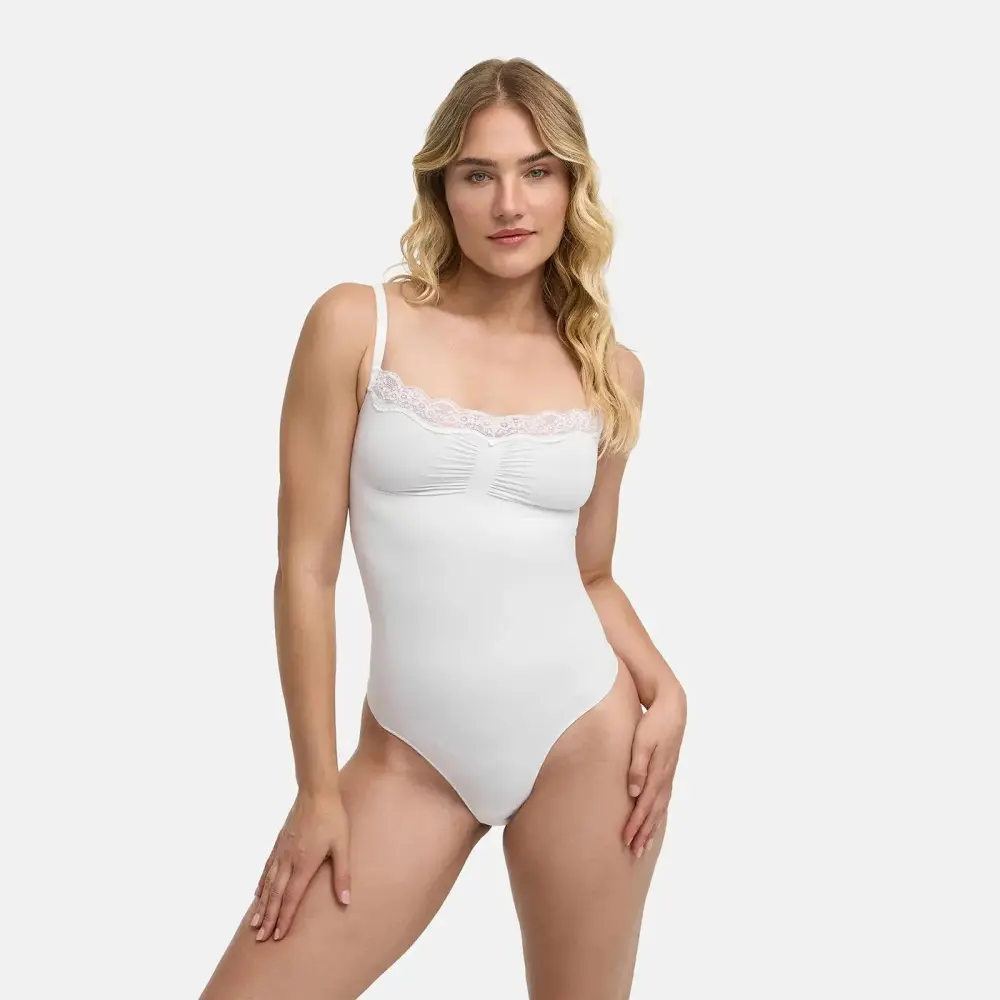 Sexy Lace Bodysuit Shapewear Tummy Control Butt Lifter Body Shaper Slimming Full Body Suit for Women