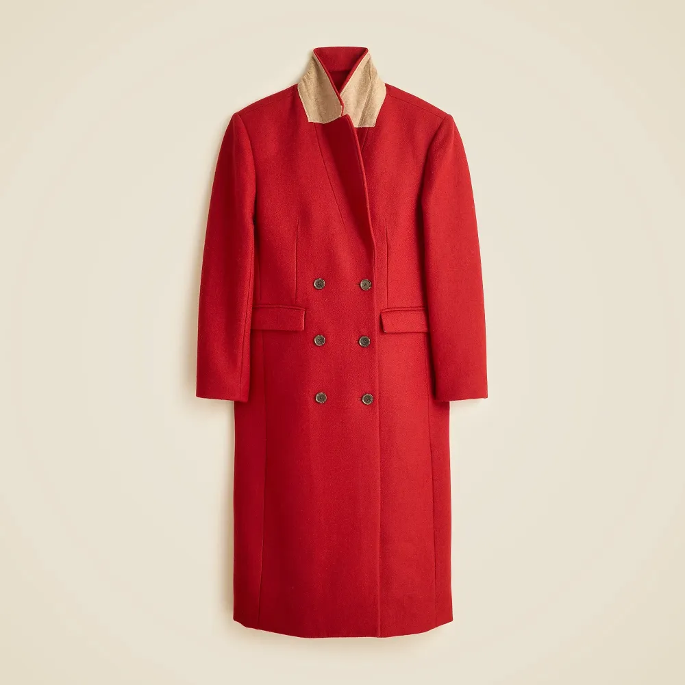 Wool-Blend Melton Double-Breasted Topcoats