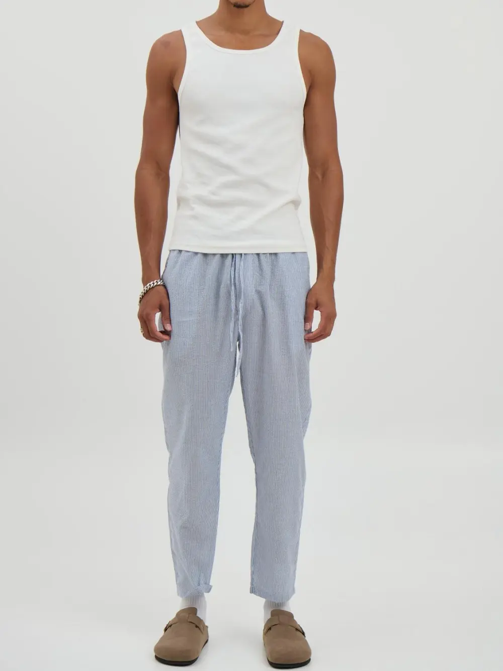 Simple And Comfortable Slim Striped Pant