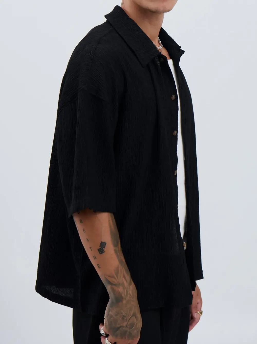 Casual Soft And Comfortable Daily Black Shirt