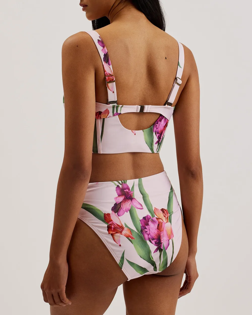 Allynaa Longline Cupped Bikini Top Lt-Pink