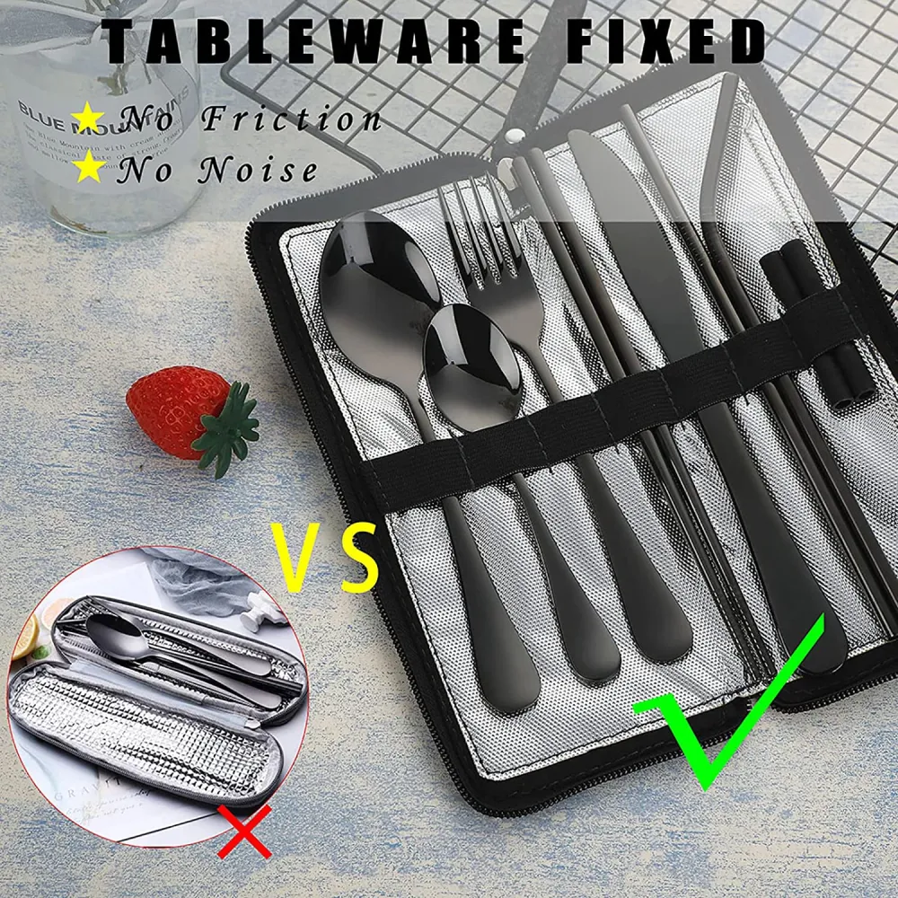 (Store Closing Sale) Portable travel cutlery, reusable silverware