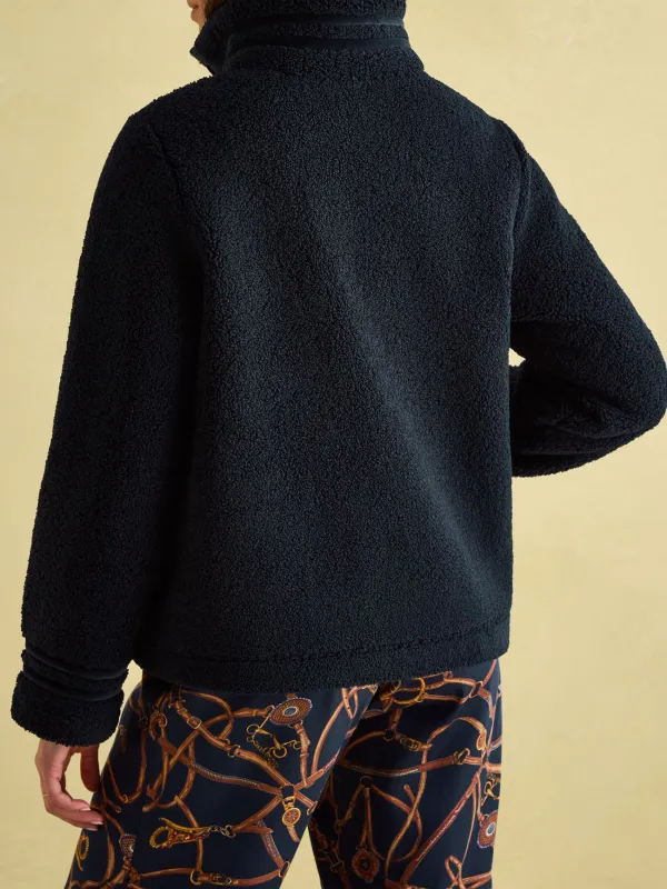 Navy Fleece Long Sleeve Jacket