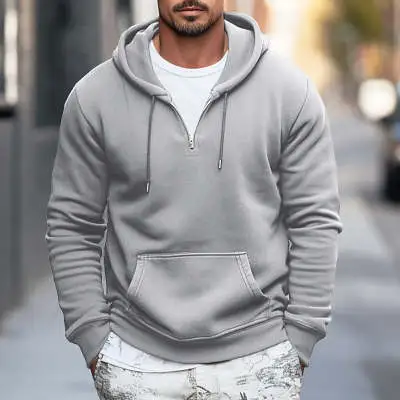Layered Zip Front Hoodie