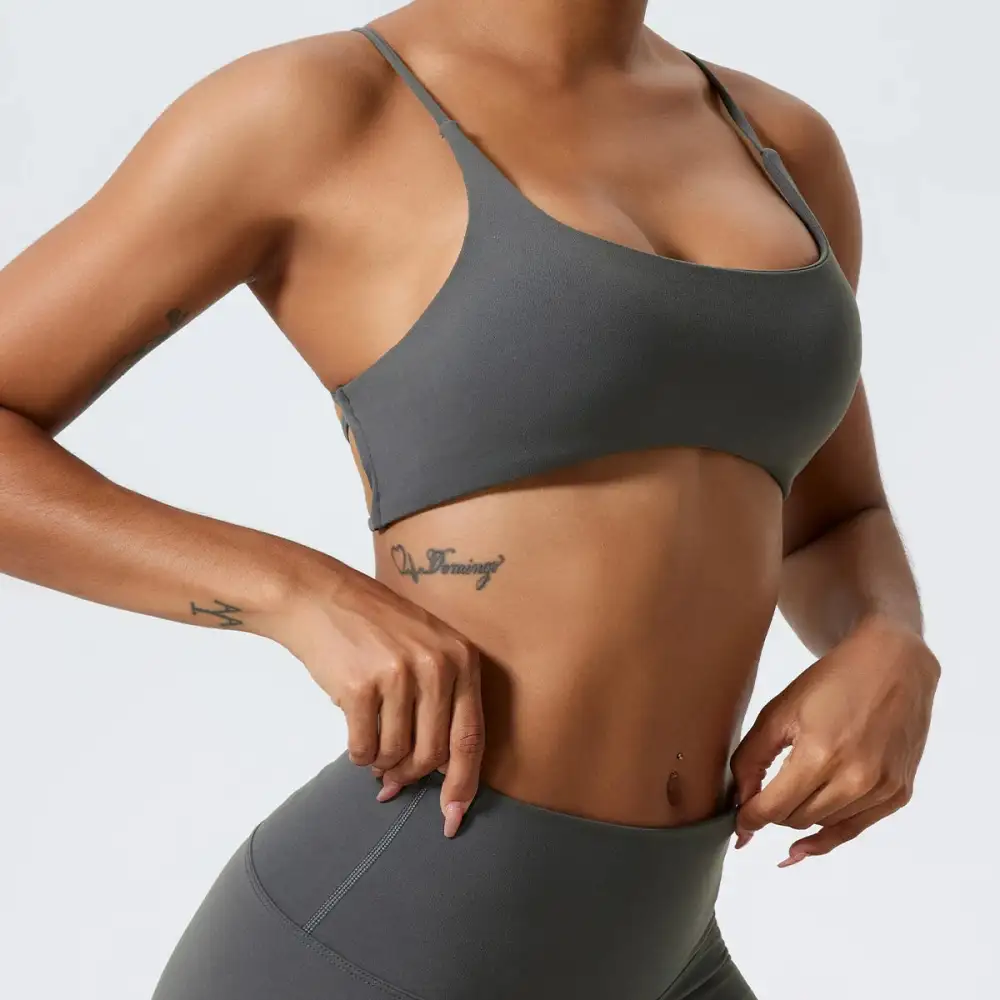 Sports Bra with Slim Straps